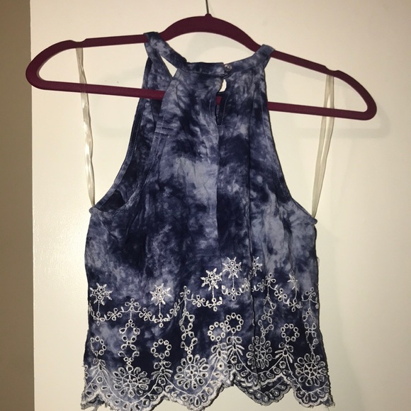 Blue Acid Wash Tank Top - Picture 2 of 2